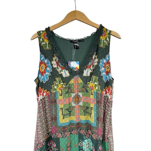 Desigual NWT Nicole Aztec Southwestern Print Boho Maxi Dress Womens US 8 42 - Picture 4 of 10